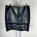 White House | Black Market  Faux Leather Pencil Skirt Size 4 Black Stretch Photo 12