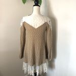 Ryu  Pom Pom Embroidered Lace Trim Sweater Dress Photo 1