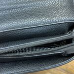 Black Textured Faux Leather Small Satchel Handbag Purse 8 x 6.5 Inch Photo 7