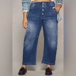 Pilcro The Arin Mid-Rise Button-Front Barrel Pant by Wide Leg Photo 1