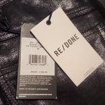 RE/DONE  70S POCKET BLACK LEATHER MINI SKIRT SIZE 24 Photo 4