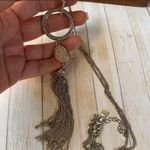 Inc NYC INC Long Silver chain CZ Tassel Necklace Photo 7