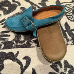 Quoddy Suede Ring Aqua Leather Mules Slides Womens 6‎ Blue Moccasins Slip On Photo 5