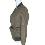Be cool Women's Lightweight Bomber Jacket Zip Up Olive Green Normcore Sz S Photo 2