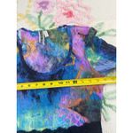 BKE  Lace Overlay Tie Dye Short Sleeve Top Women M Blue Purple Orange Black Photo 3