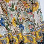 Anthropologie Figueroa & Flower Border Print Boho 3/4 Sleeve Blouse Womens boho floral size L Photo 2