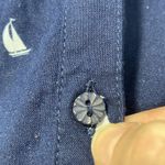 Erika Nautical women’s navy and white button down shirt Photo 1