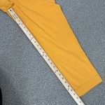 Loft High Rise Paper Bag Straight Leg Crop Pants Yellow Small Elastic Baggy Photo 13