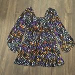 Socialite  Aztec stained glass boho colorful baby doll dress Photo 0