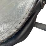 Patricia Nash  Black Leather Tooled Crossbody Saddle Bag Western Boho Purse Photo 9