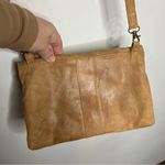 Noonday Collection Adwa fold over crossbody clutch bag small size‎ Tan Photo 6