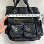 Moschino Black Nylon Handbag Leather Detailing VINTAGE Designer Luxury Italy Photo 12