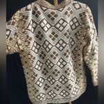 Alpaca Yarn Cardigan Sweater Made in Peru Large Knitted Button Down Photo 3