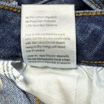 Risen High Rise Front Slit Frayed Hem Flare Jeans Size 1XL Bohemian Hippie Retro Blue Photo 8