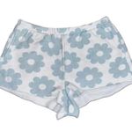 PacSun Womens Flower Power Blue White Floral Cotton Drawstring Shorts Size XS Photo 3