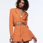 ZARA - Co-ordinated Skort & Crop Blazer Set in Orange Photo 7