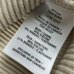 The Range  Beige Button Front Cropped Alloy Rib‎ Knit Turtleneck Cardigan EUC M Photo 6