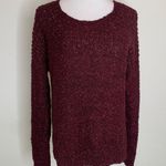 Forever 21 Burgundy Textured Scoop Neck Sweater Medium Photo 0