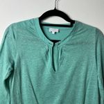 Escada sport aqua 100% linen‎ 3/4 sleeve top women’s size XS Green Photo 2