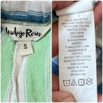 Indigo Rein Linen Blend Striped Side Slit Waist Tie Wide Leg Pant Small Resort Photo 10