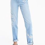 Madewell  The Perfect Vintage Summer Jeans Embroidered Edition Size 24 Floral Photo 0