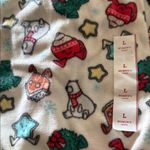 NWT Wondershop Cozy Fleece Pajama Pants with holiday print! Size L White Size L Photo 1