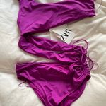 ZARA One Piece Swimsuit Purple Size M Photo 0