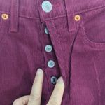 RE/DONE Corduroy Pants NWT Burgundy Red USA High Rise Stovepipe Photo 7