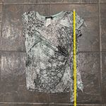 Vintage S. L Fashion Women's Top in Silver, Blue, and Black Shimmer Size Small P Silver Photo 4