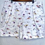 Lands' End  Beach Shorts Womens 16W White Mid Rise Pockets Pull On Elastic Summer‎ Photo 0