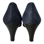 Salvatore Ferragamo Vintage  Leather/Patent Pumps Dark Blue Navy black Size 8 AAA Photo 9