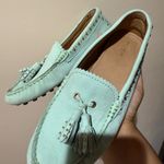 Coach Norfolk Tassel‎ Loafer Flats 9B Mint Green Studded Nubuck U Size 9 Photo 3