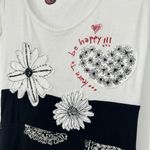 Desigual  Artsy Heart Dress Black White A Line Short Sleeve Sequins Size M Photo 2