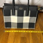 Kate Spade Cameron Street Candace Satchel Black White Plaid Fabric Leather Photo 3