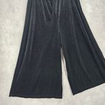 White Stag  Black Velvet Crop Pants Ultra Wide Leg Boho Stretchy Capri M Medium Photo 2