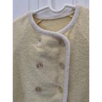 Vintage Terrycloth robe jacket double breasted beach pool vacation yellow medium Photo 13