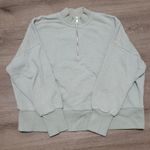 Madewell  Airyterry Sage Half Zip Oversized Sweatshirt Pullover Women size Small Photo 4