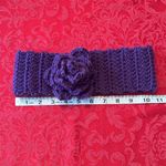 NWTâpurpleâhand crochetedâearâwarmerâheadbandâw/largeâcrochetedâflower Purple Photo 4