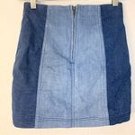 Free People Two Tone Denim Mini Skirt Size 0 Photo 4