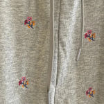 Draper James Women’s Natalie sweatpants in Viola gray embroidered floral XXL Photo 3