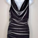Equestrian Design Grey Velvet Mini Dress Size M NWT Gray Size M Photo 1