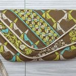 Vera Bradley Wristlet Clutch Wallet Magnetic Closure Mini Purse Green Blue Birds Photo 0
