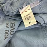 AMO Army Babe Pant Blue Cargo Frayed hem Size 31 100% cotton Photo 5