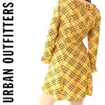 Urban Outfitters OB886261 Kristen Yellow Black Plaid Ruffle Mini Dress $69 EUC L Photo 9