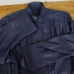 Bally Of Switzerland Leather Italian Made Navy Vintage Jacket Size 8 Photo 1