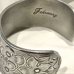 VINTAGE SALISBURY Floral Engraved Pewter Cuff Photo 4