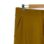 Athleta Brooklyn Ankle Tapered Leg Ribbed Textured Joggers Pant Brass Yellow 16 Photo 2
