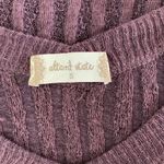 Altar'd State Altar’d State Ribbed Knit V Neck Long Sleeve Pullover Sweater Purple Small Photo 3