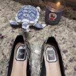 Christian Dior  Silver Metallic Floral Embroidered Flats Slip Ons Photo 1