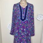 Matilda Jane NTM: Thoughts & Dreams High Low Floral Blueish Purple Dress Sz L Photo 0